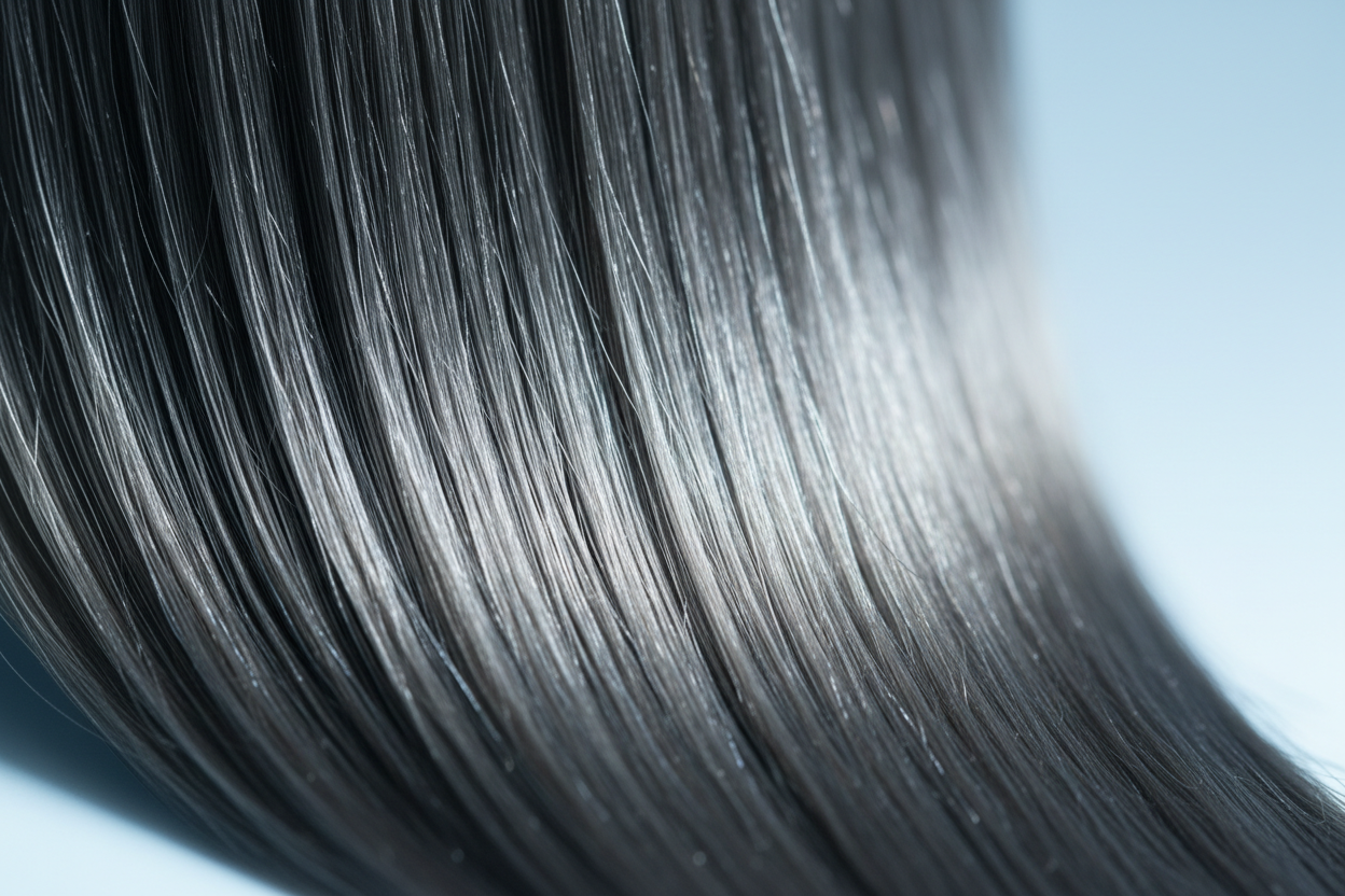 Photo of smooth hair after using heat tools and FILAMENT